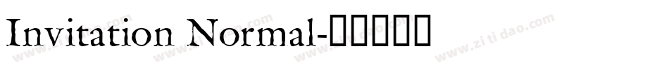 Invitation Normal字体转换